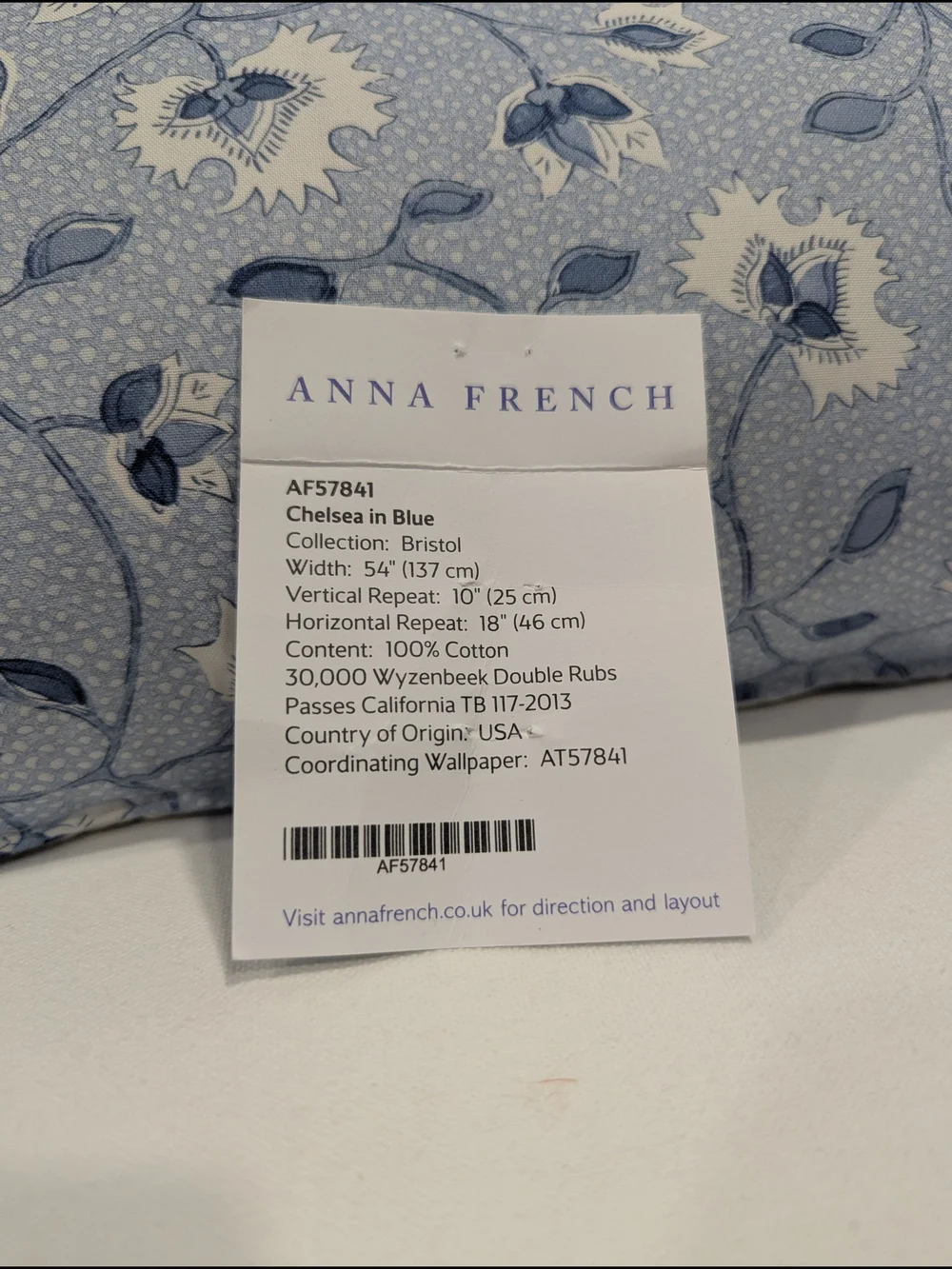 Blue Floral Lumbar Pillow Pair